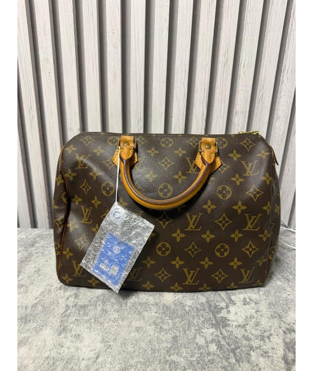 LOUIS VUITTON Коричневая сумка с короткими ручками, фото 7