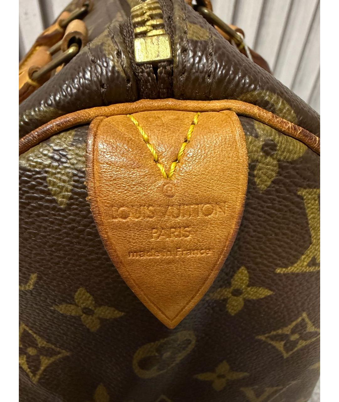 LOUIS VUITTON Коричневая сумка с короткими ручками, фото 5