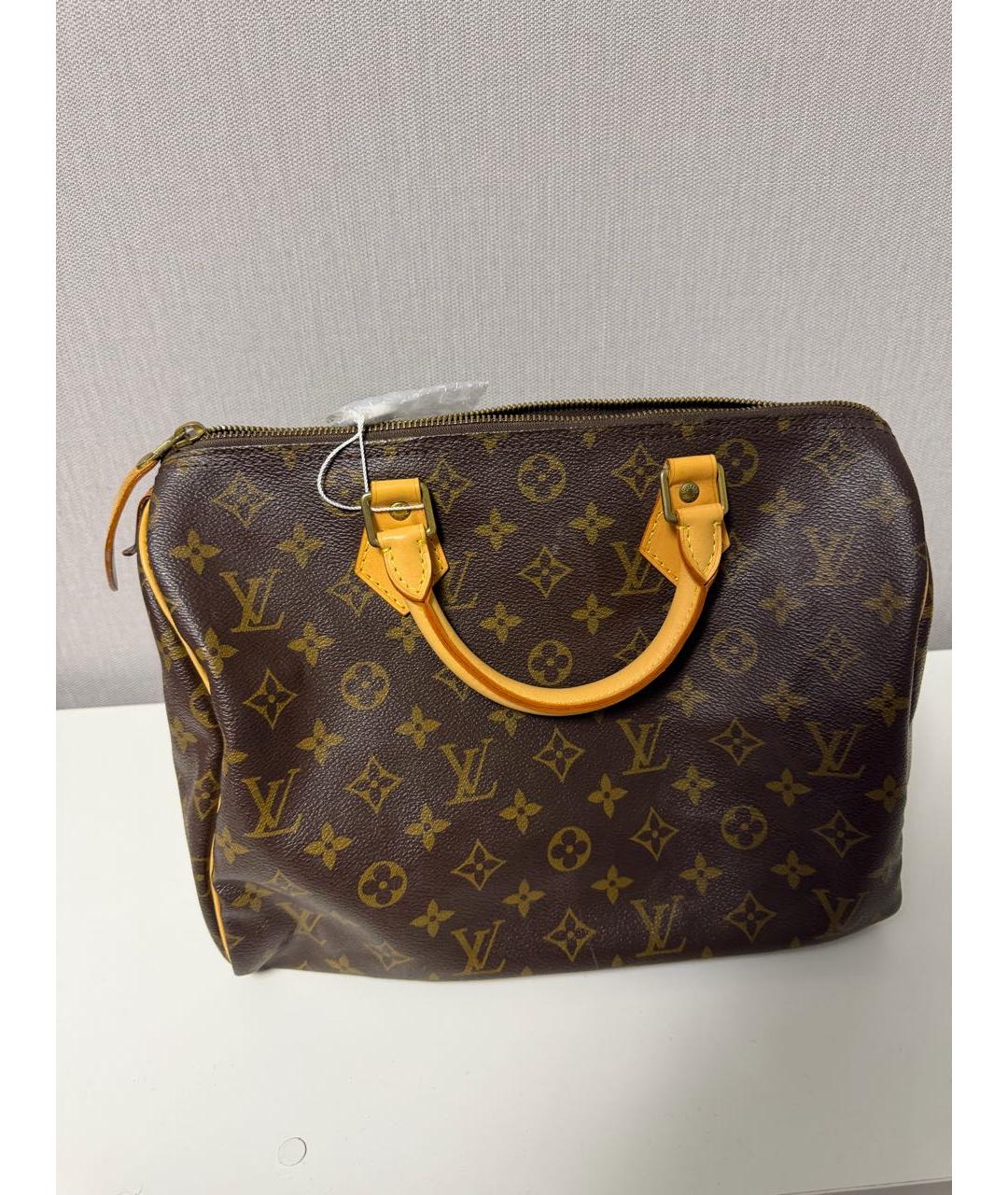 LOUIS VUITTON Коричневая сумка с короткими ручками, фото 7