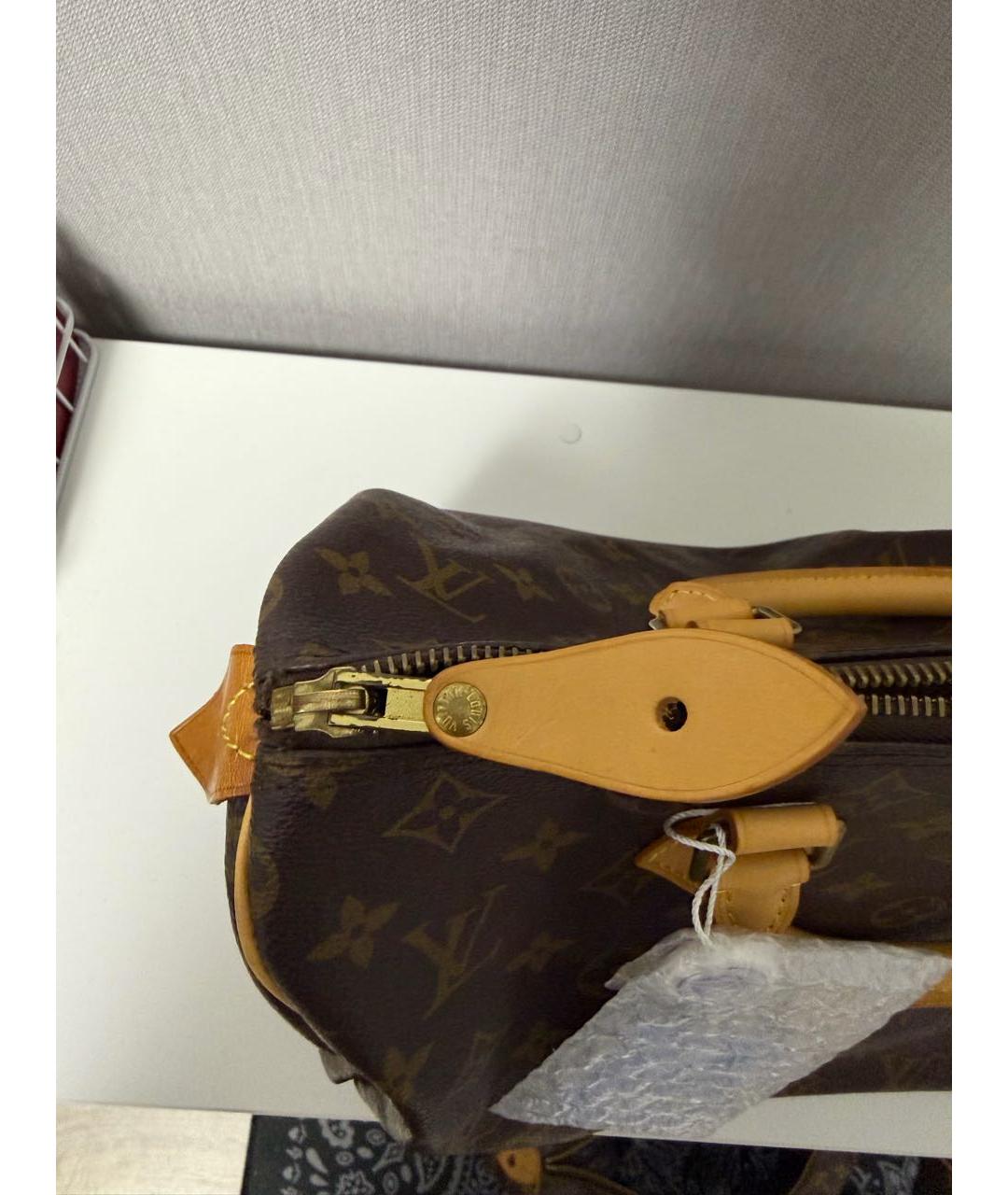 LOUIS VUITTON Коричневая сумка с короткими ручками, фото 5