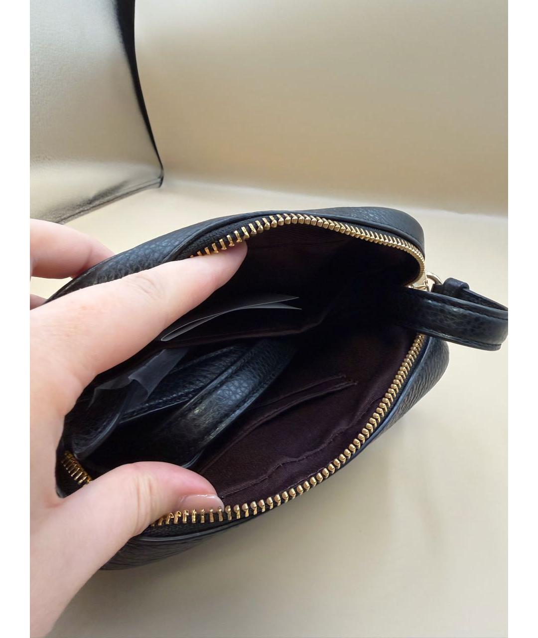 COACH Черная кожаная сумка через плечо, фото 6