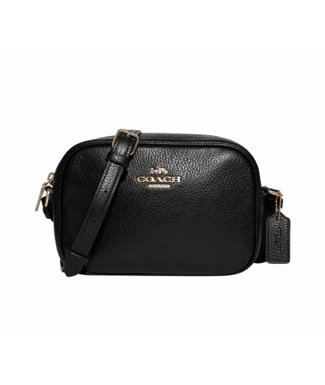 COACH Черная кожаная сумка через плечо, фото 7