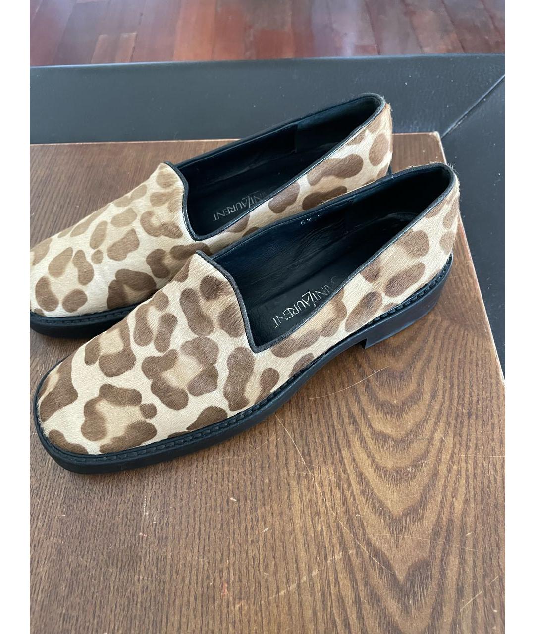 YVES SAINT LAURENT BEAUTY Золотые лоферы, фото 4