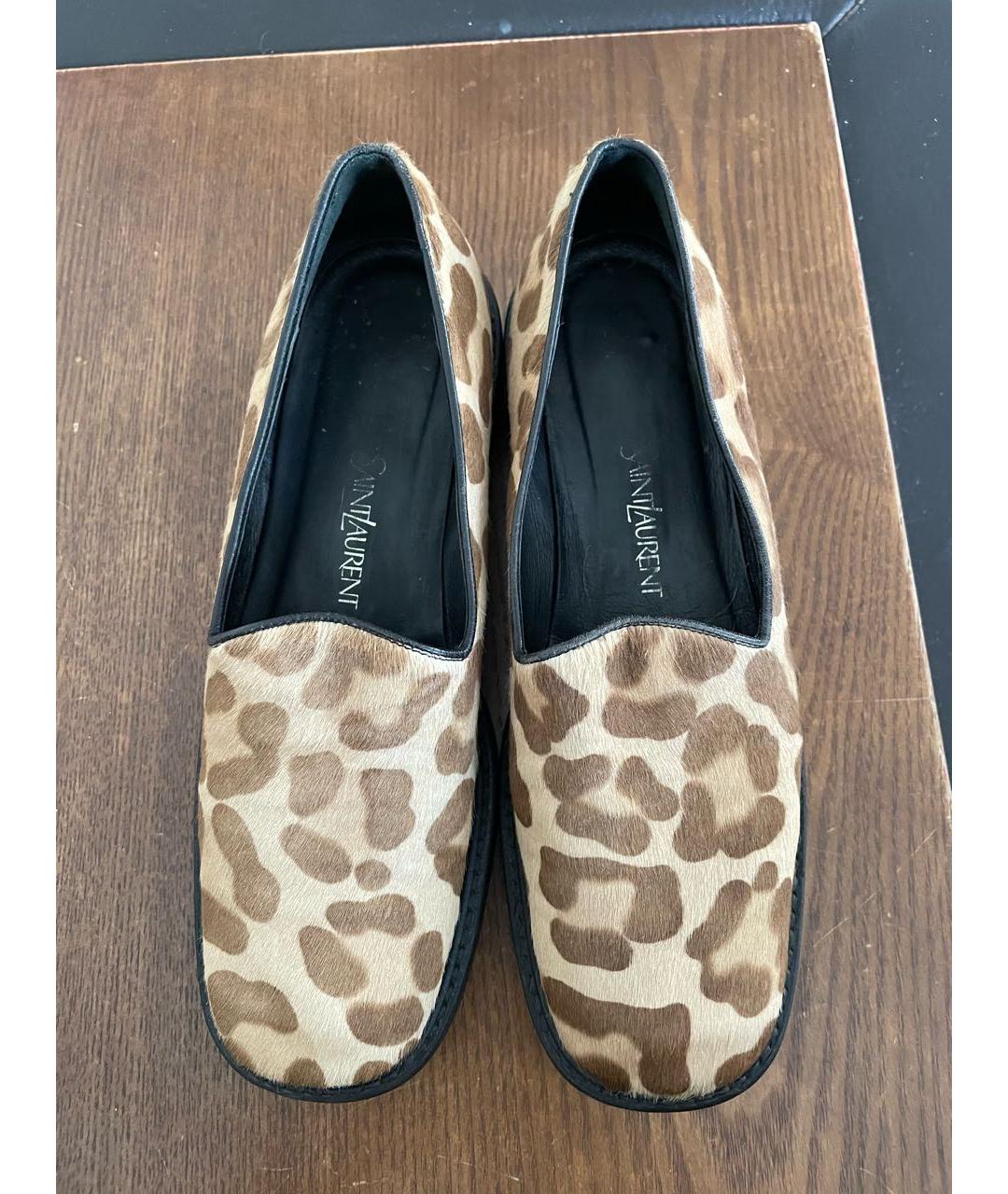 YVES SAINT LAURENT BEAUTY Золотые лоферы, фото 3