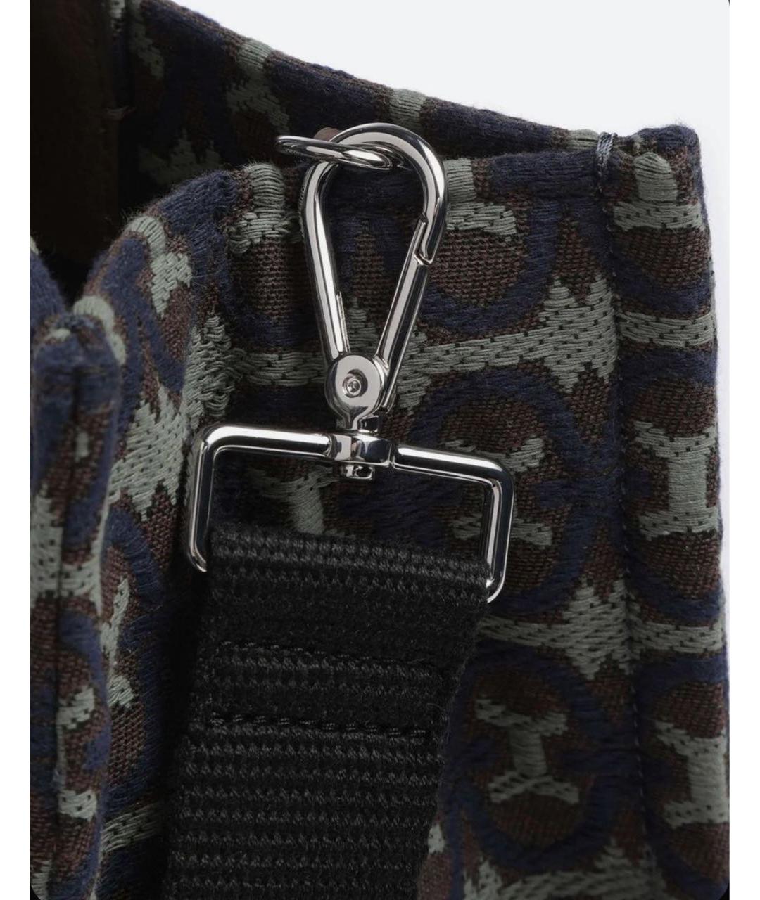 COCCINELLE Синяя тканевая сумка с короткими ручками, фото 4