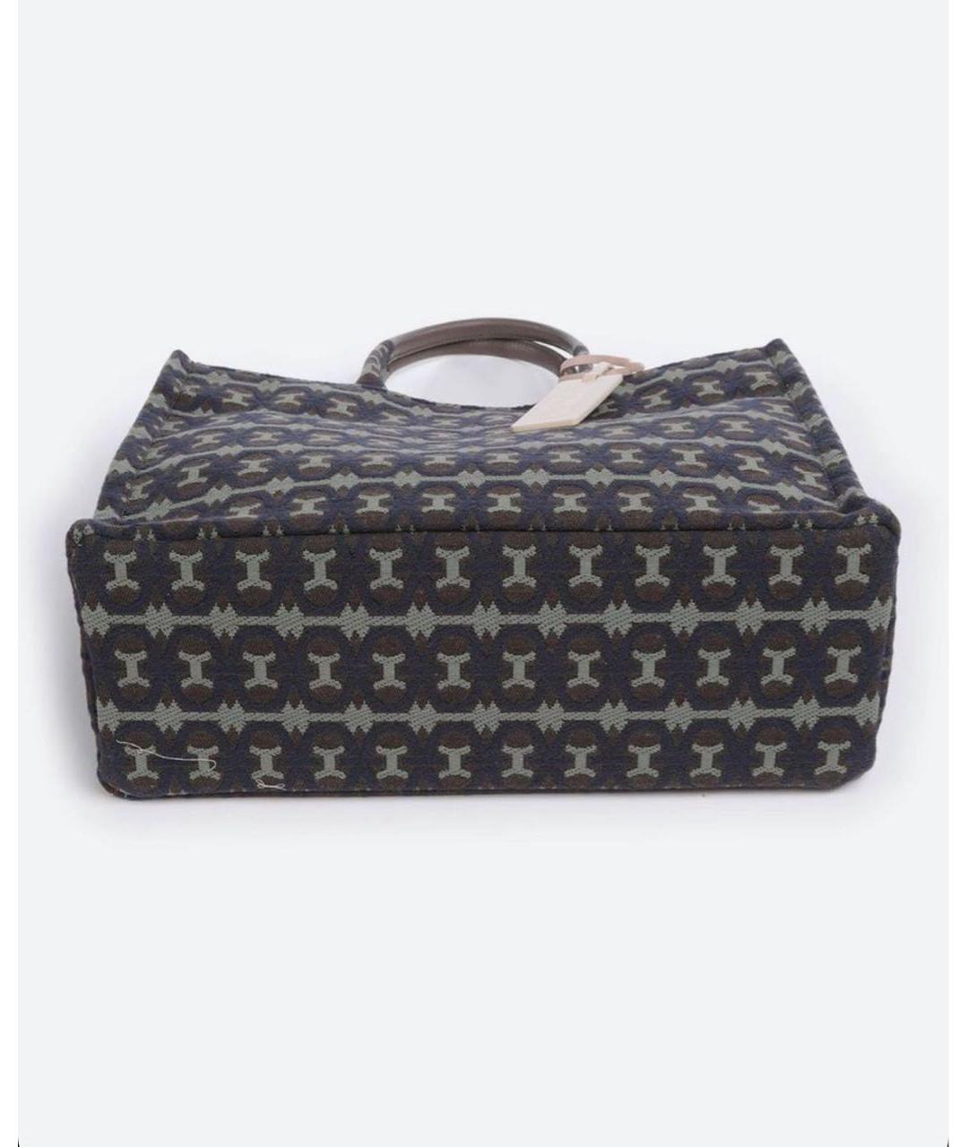 COCCINELLE Синяя тканевая сумка с короткими ручками, фото 3