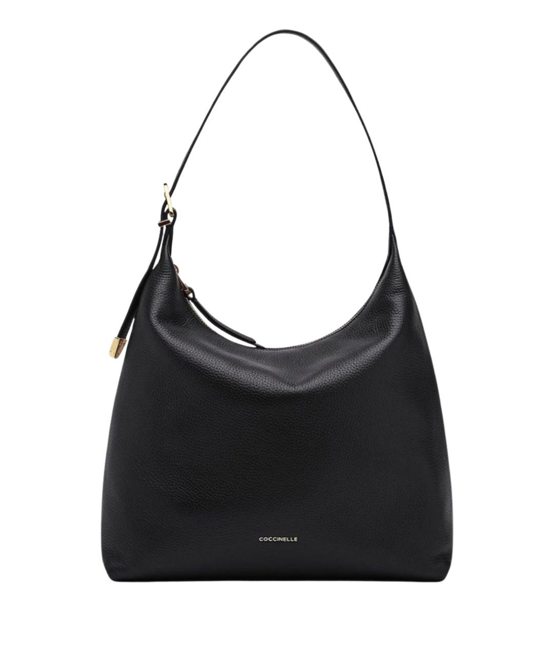 COCCINELLE Черная кожаная сумка через плечо, фото 1