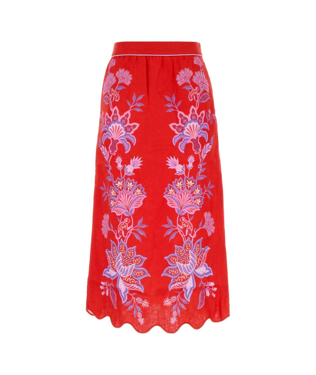 FARM RIO Мульти льняная юбка миди, фото 1