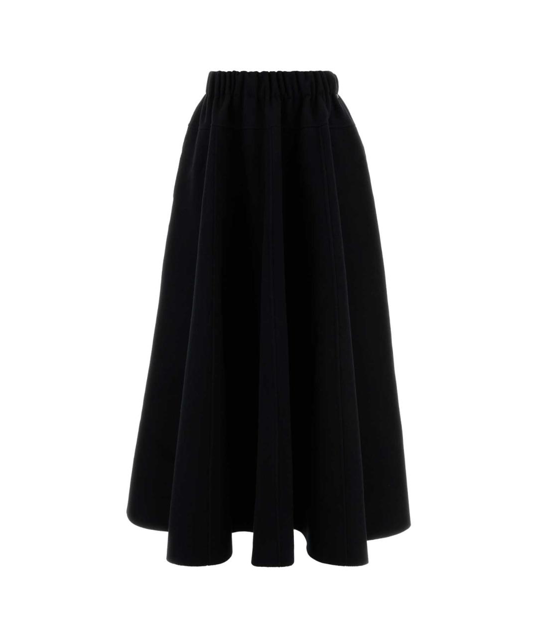 EXTREME CASHMERE Черная шерстяная юбка миди, фото 1