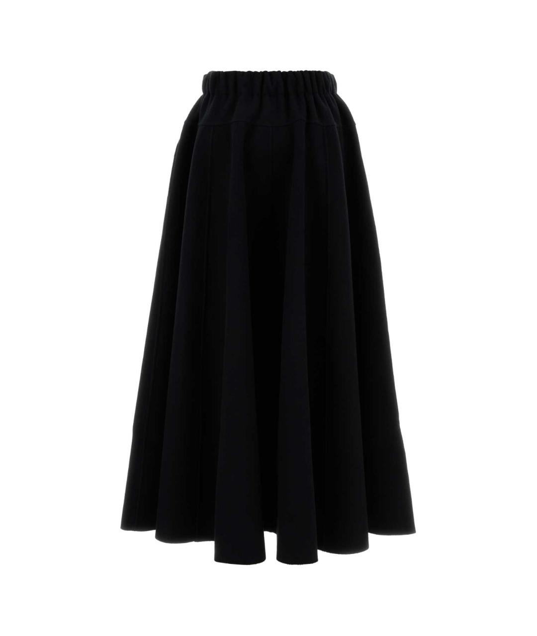 EXTREME CASHMERE Черная шерстяная юбка миди, фото 2