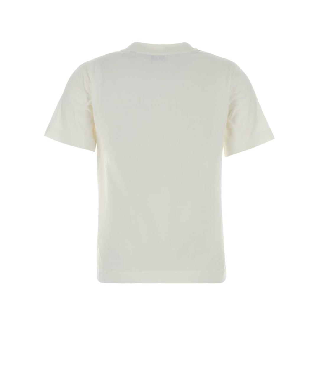 BURBERRY Белая хлопковая футболка, фото 2