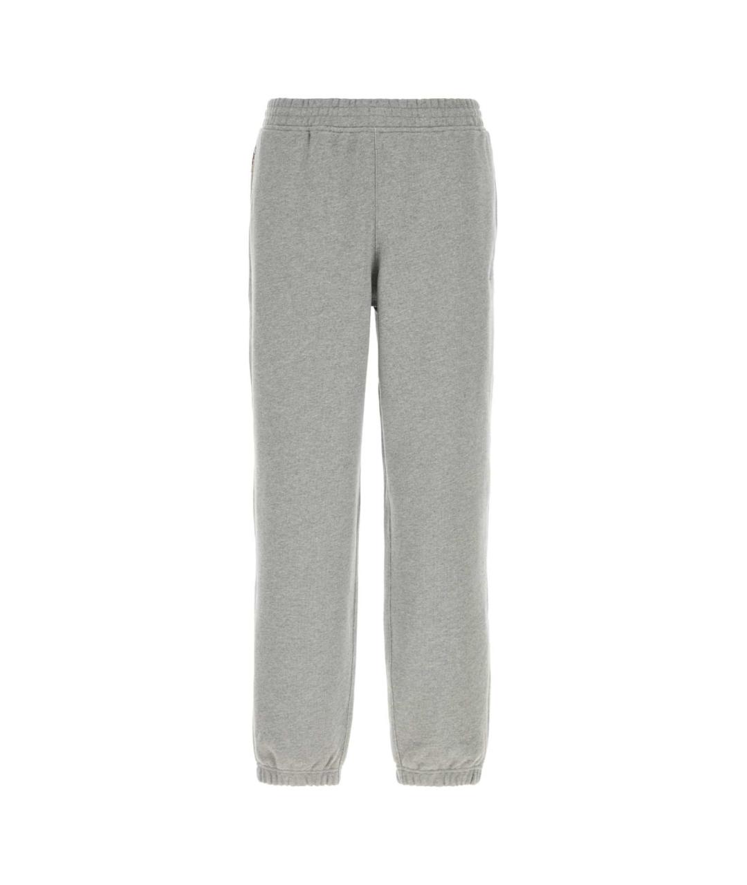 BURBERRY Серые хлопковые повседневные брюки, фото 1