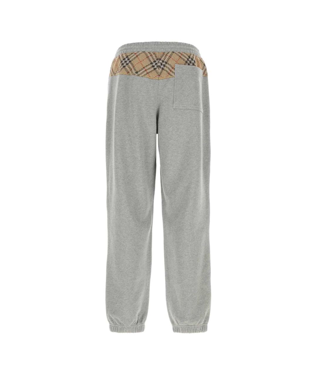 BURBERRY Серые хлопковые повседневные брюки, фото 2