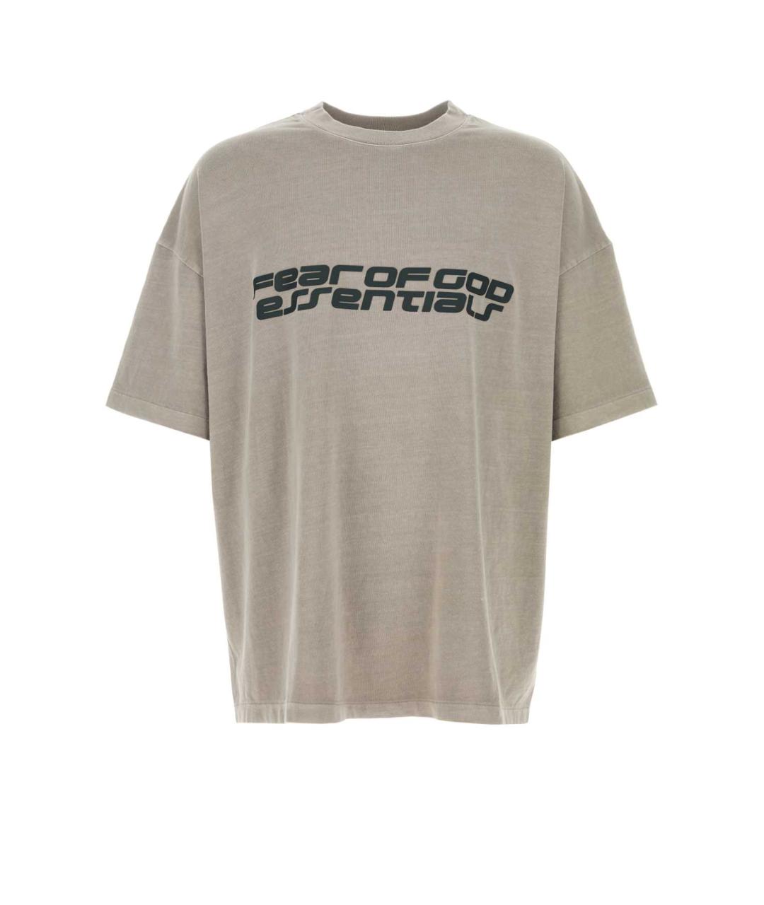 FEAR OF GOD ESSENTIALS Бежевая хлопковая футболка, фото 1
