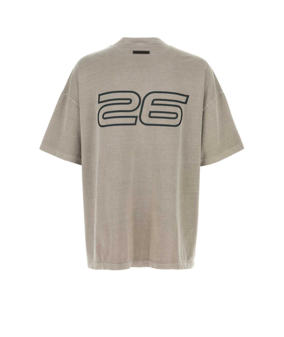 FEAR OF GOD ESSENTIALS Бежевая хлопковая футболка, фото 2