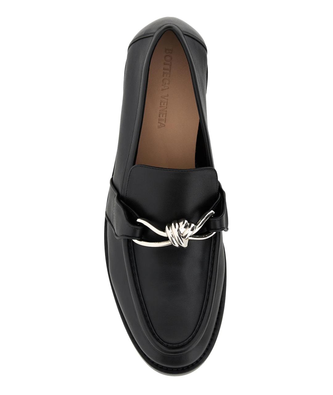 BOTTEGA VENETA Черные кожаные лоферы, фото 4