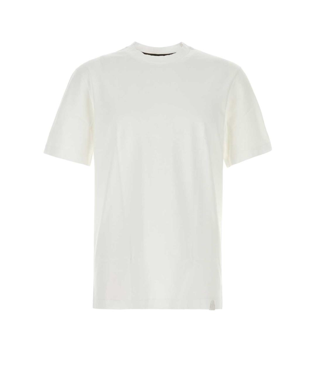 BRIONI Белая хлопковая футболка, фото 1