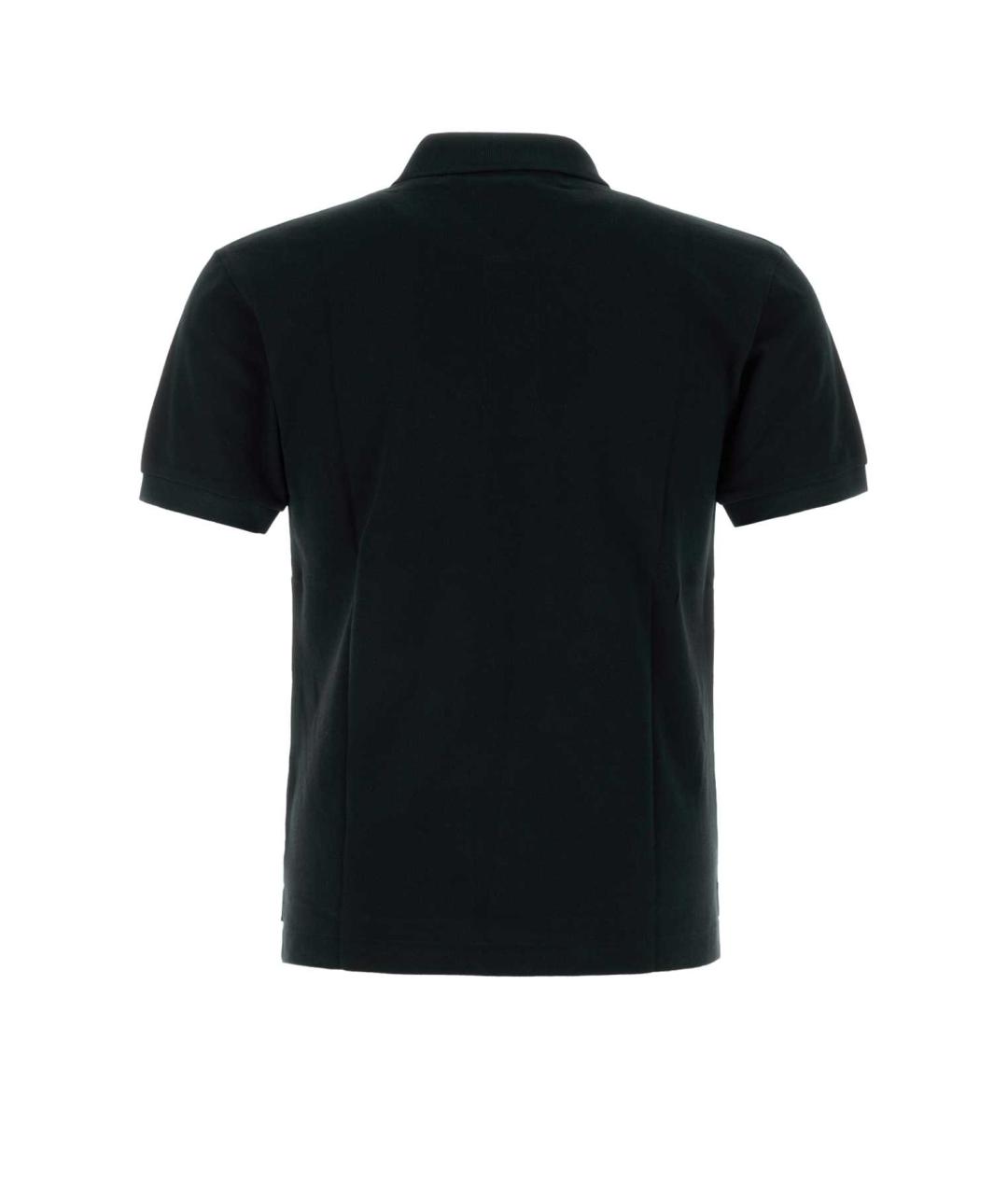 COMME DES GARÇONS PLAY Черное хлопковое поло с коротким рукавом, фото 2