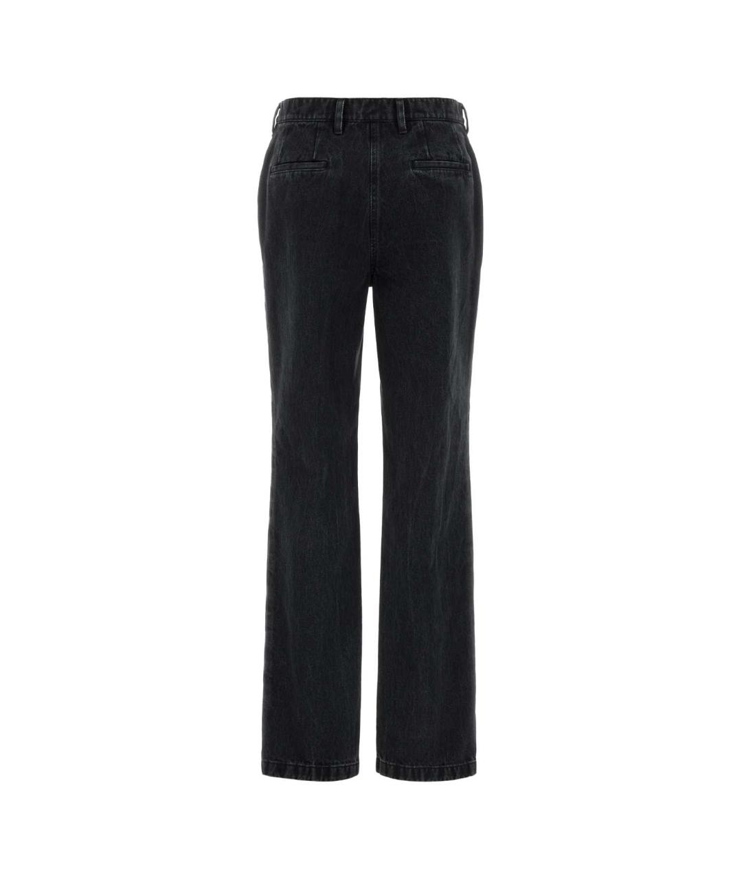 RIER Черные хлопковые прямые джинсы, фото 2