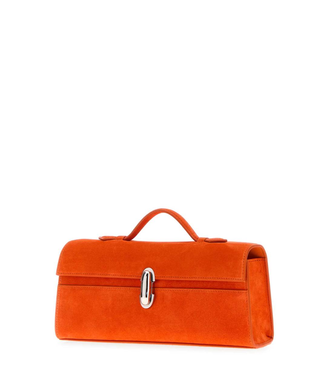 Savette Оранжевая кожаная сумка с короткими ручками, фото 2