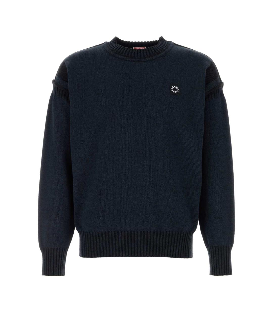 KENZO Синий хлопковый джемпер / свитер, фото 1