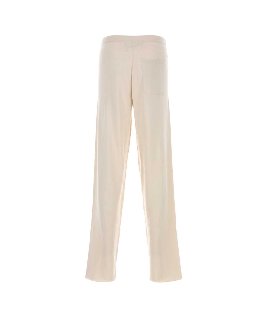 EXTREME CASHMERE Белые хлопковые прямые брюки, фото 2