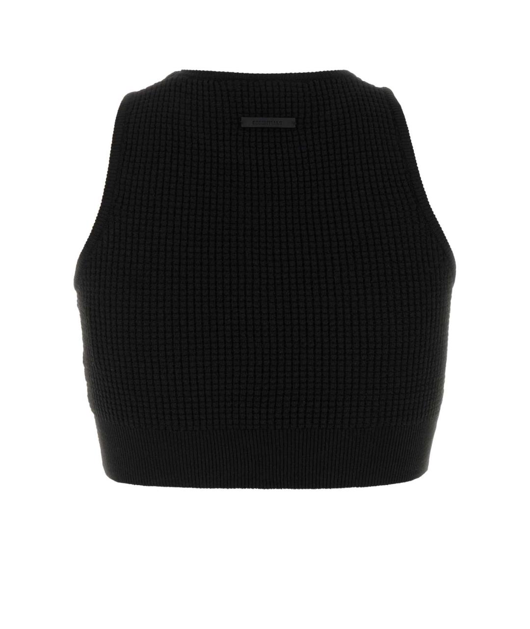 FEAR OF GOD ESSENTIALS Черная полиэстеровая майка, фото 2