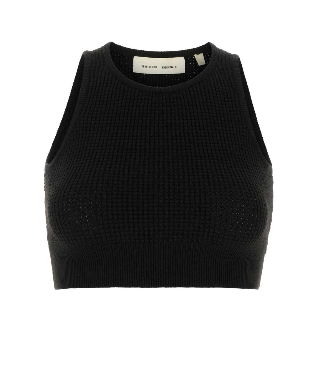 FEAR OF GOD ESSENTIALS Черная полиэстеровая майка, фото 1