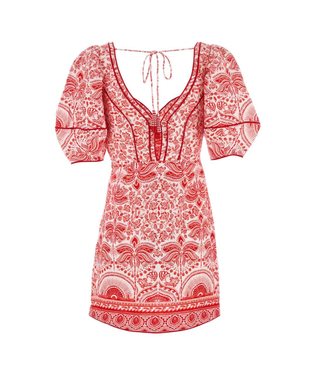 FARM RIO Мульти льняное коктейльное платье, фото 2