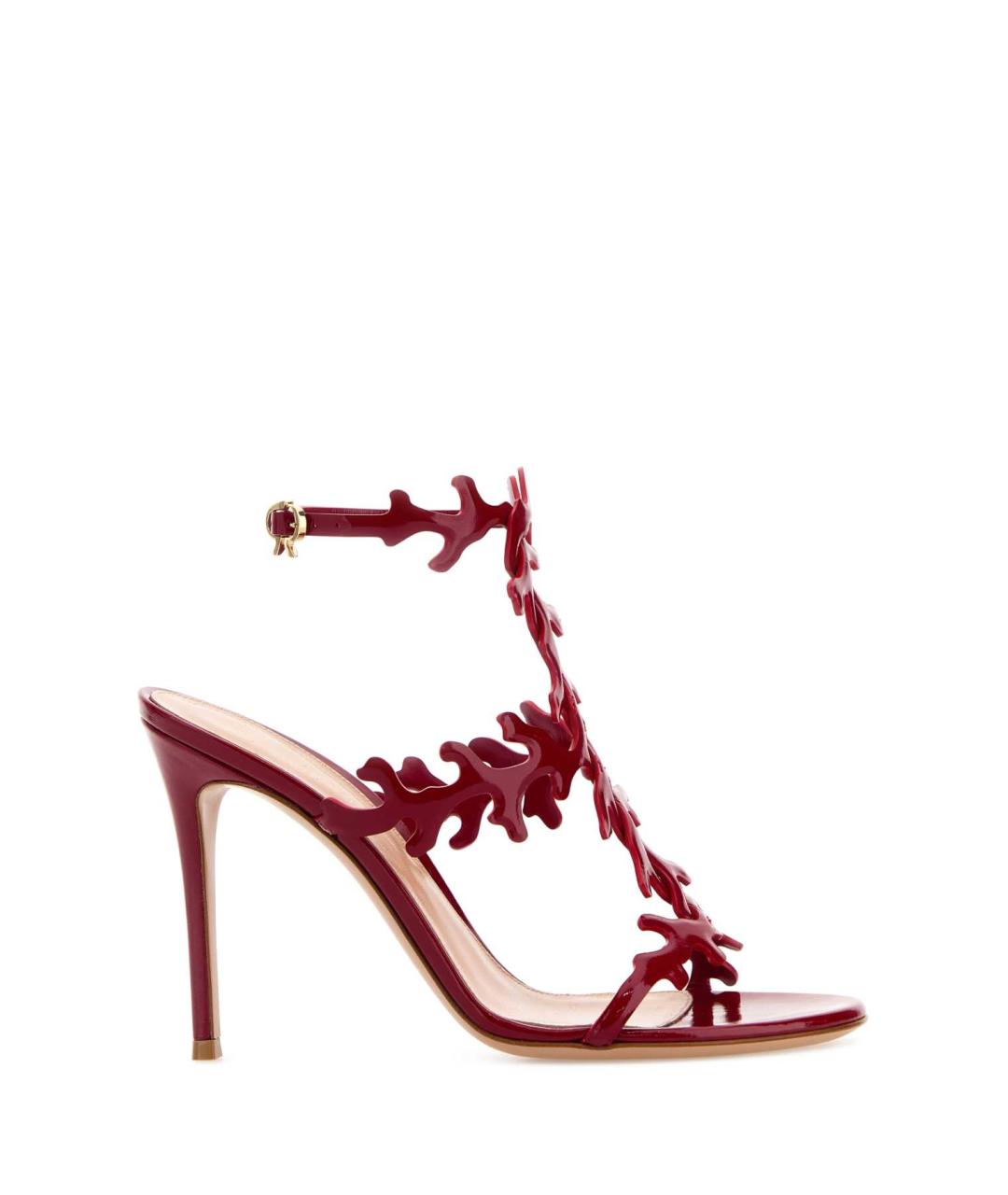GIANVITO ROSSI Красные кожаные босоножки, фото 1