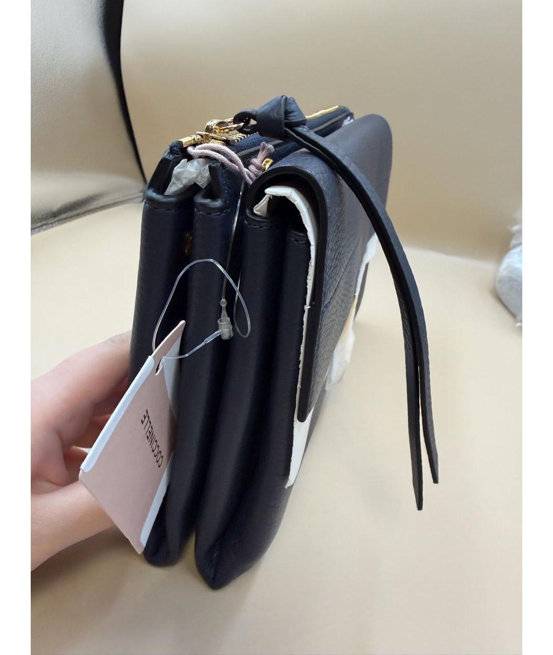 COCCINELLE Темно-синяя кожаная сумка через плечо, фото 4