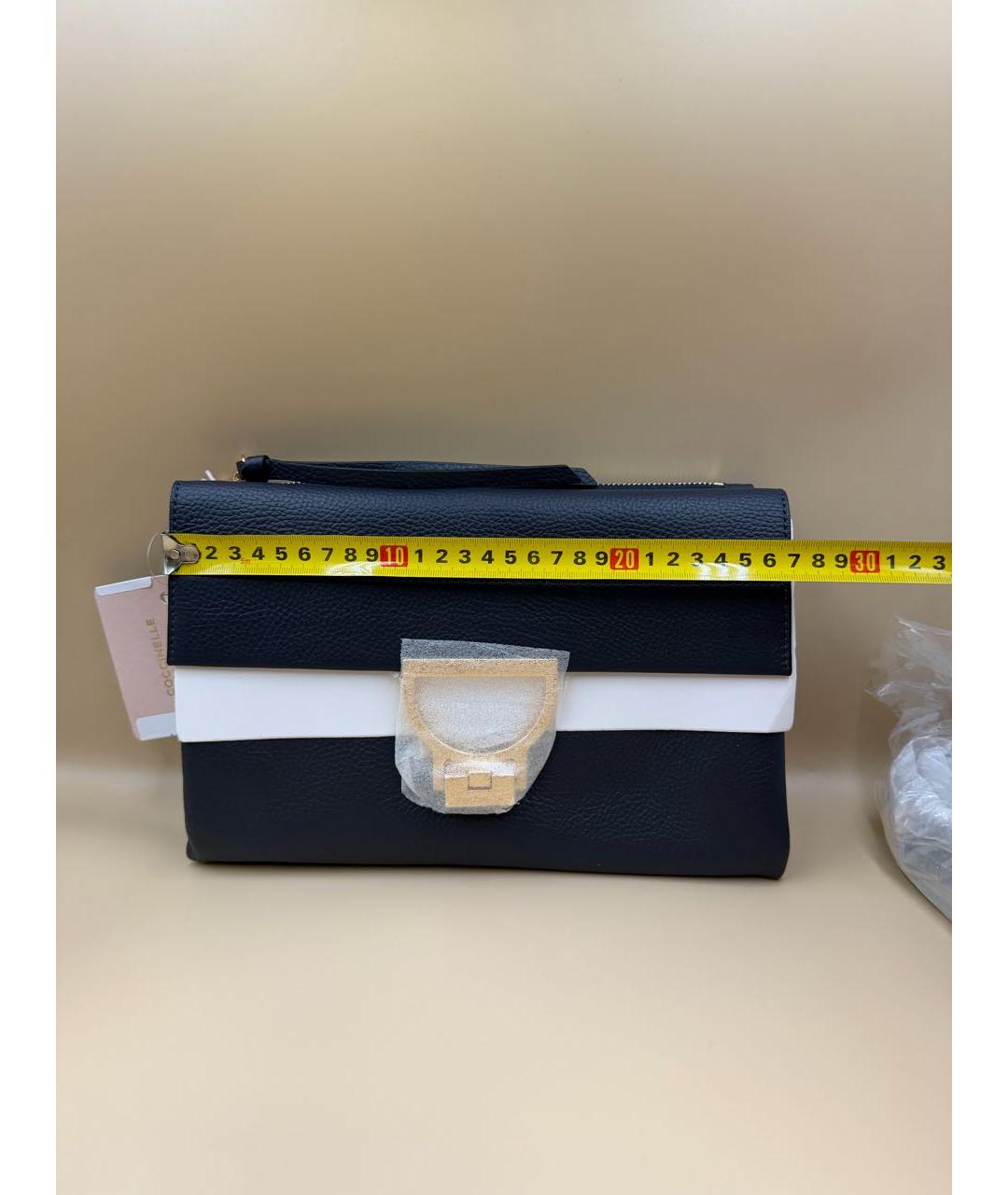 COCCINELLE Темно-синяя кожаная сумка через плечо, фото 2