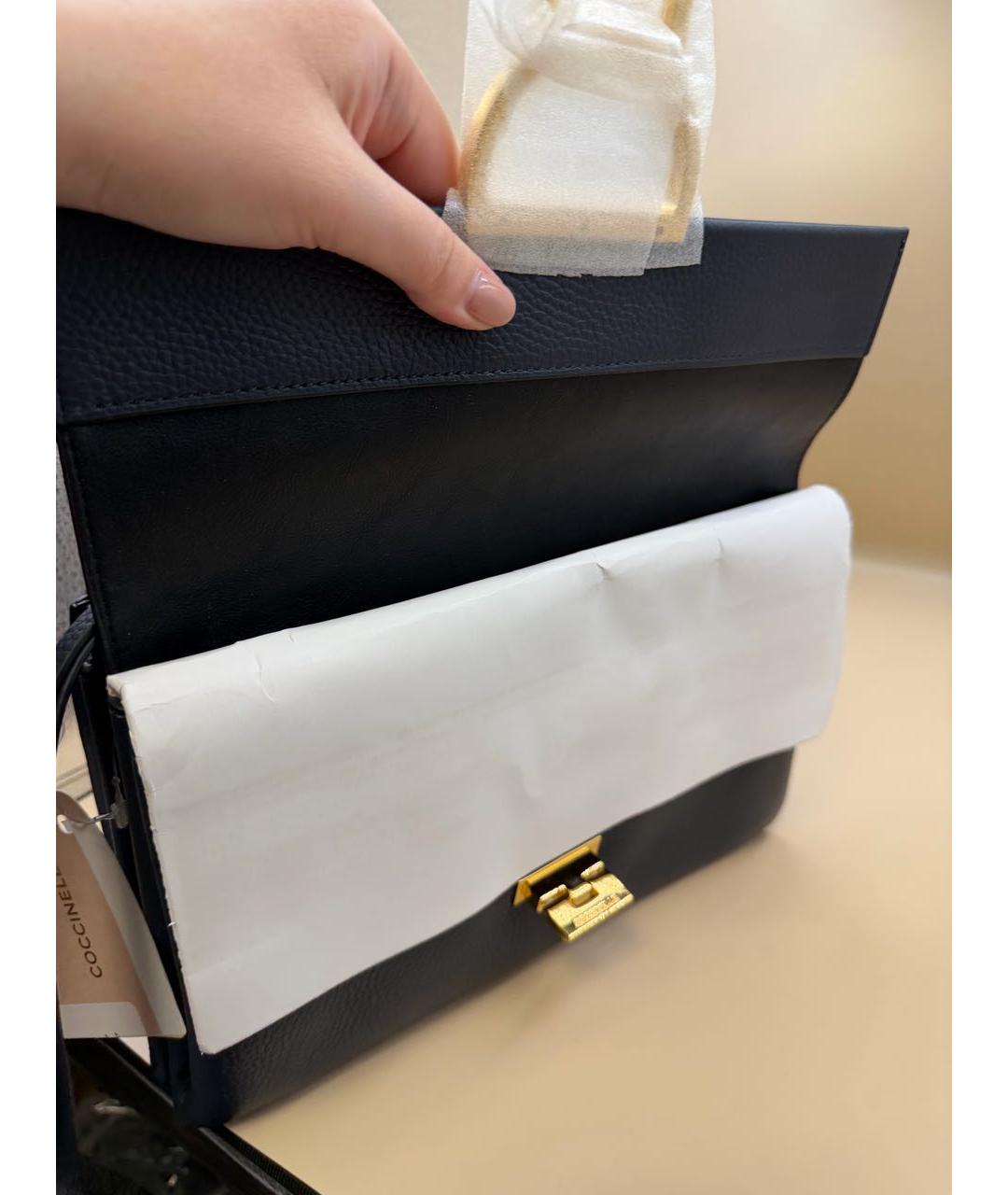 COCCINELLE Темно-синяя кожаная сумка через плечо, фото 6