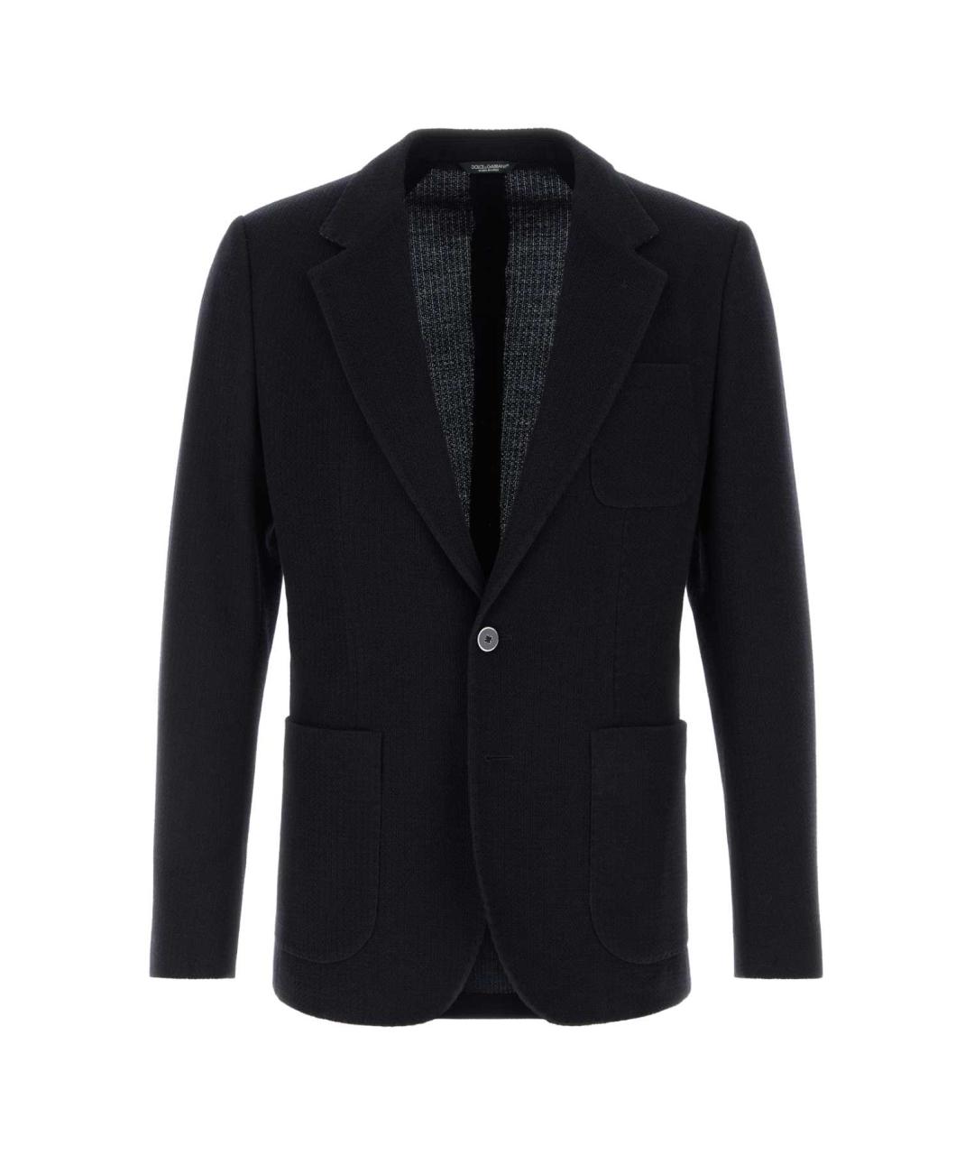 DOLCE&GABBANA Темно-синий шерстяной пиджак, фото 1