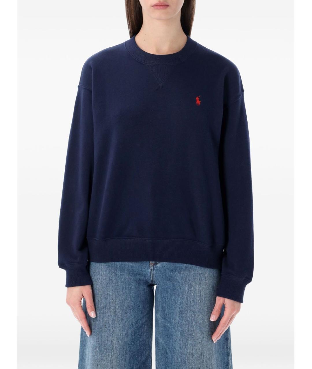 POLO RALPH LAUREN Синий хлопковый джемпер / свитер, фото 4