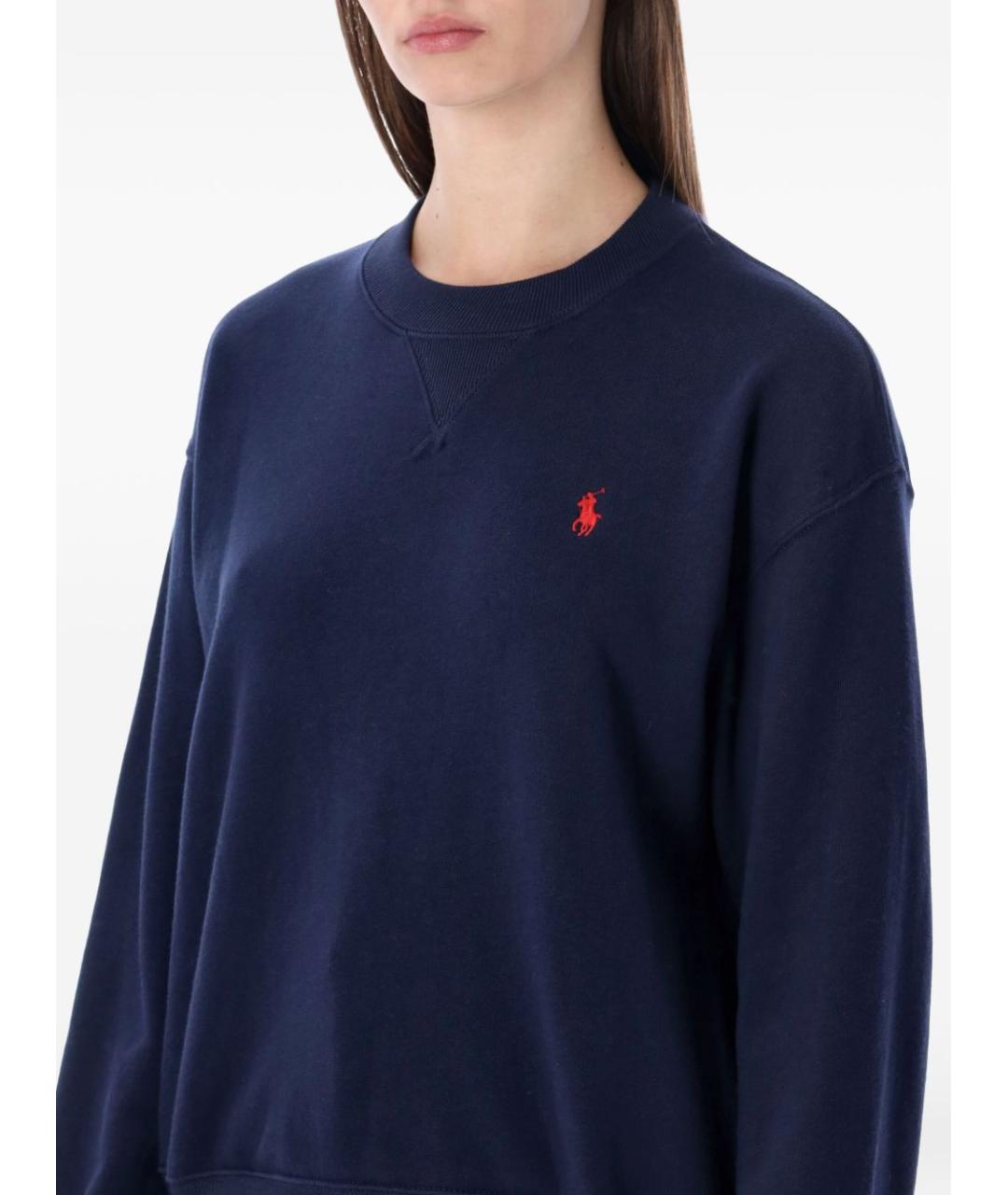 POLO RALPH LAUREN Синий хлопковый джемпер / свитер, фото 2