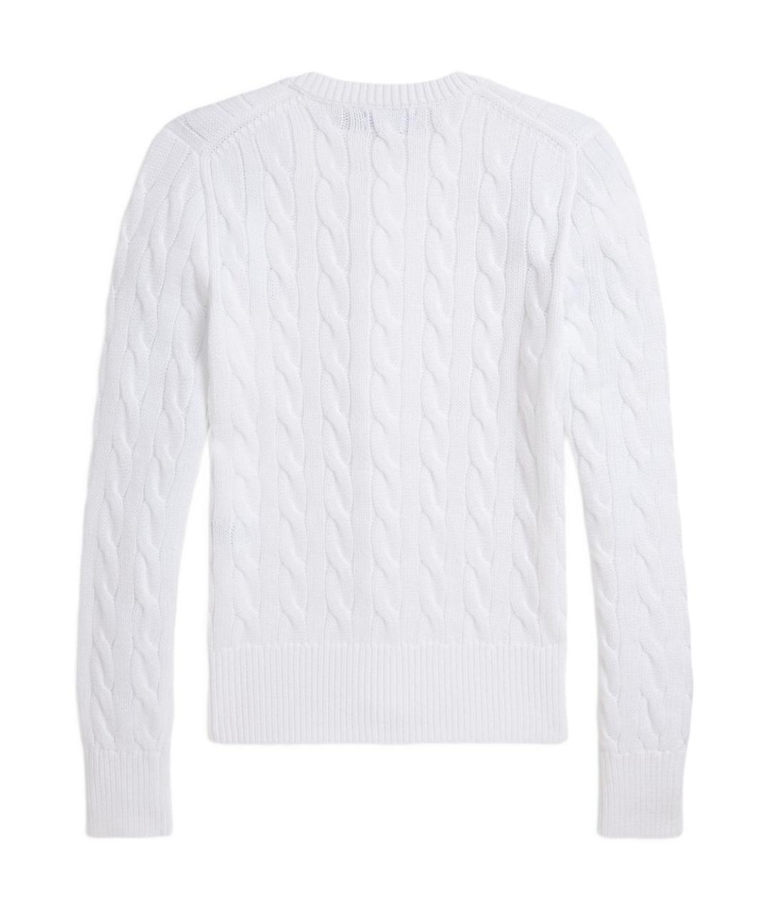 POLO RALPH LAUREN Белый хлопковый кардиган, фото 2