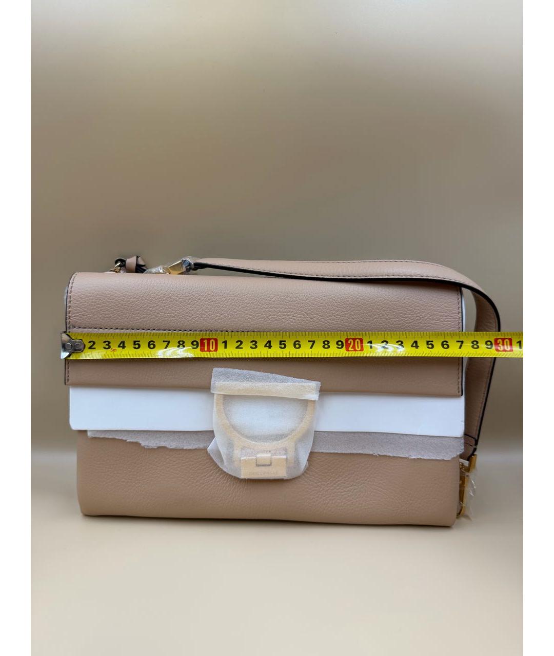COCCINELLE Бежевая кожаная сумка через плечо, фото 2