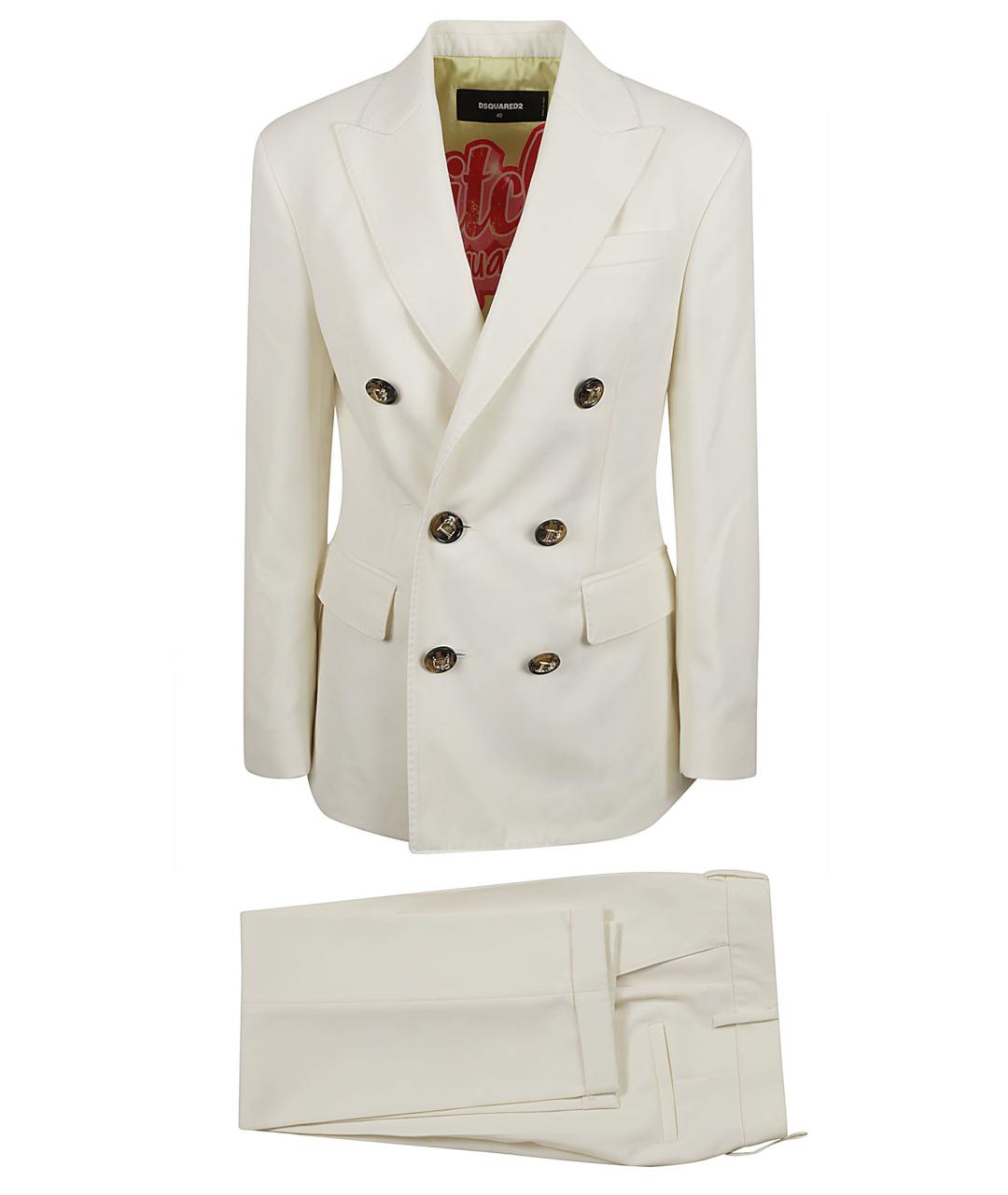 DSQUARED2 Белый полиэстеровый костюм с брюками, фото 1
