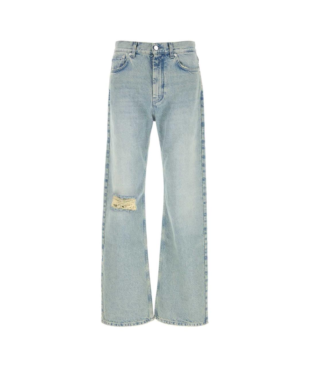 SEFR Голубые хлопковые прямые джинсы, фото 1