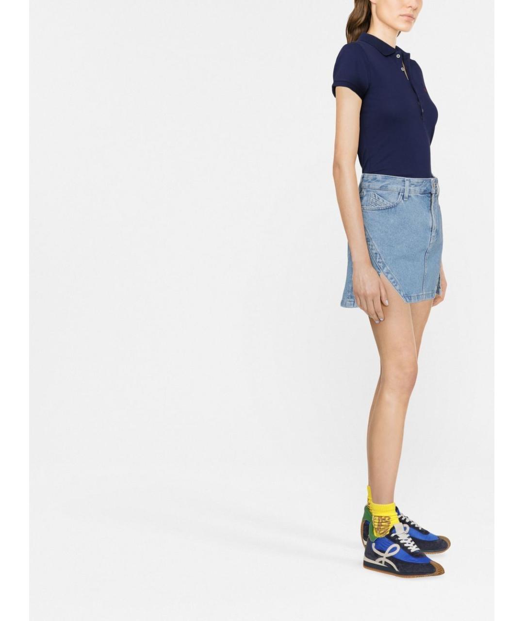 POLO RALPH LAUREN Синяя хлопковая футболка, фото 2