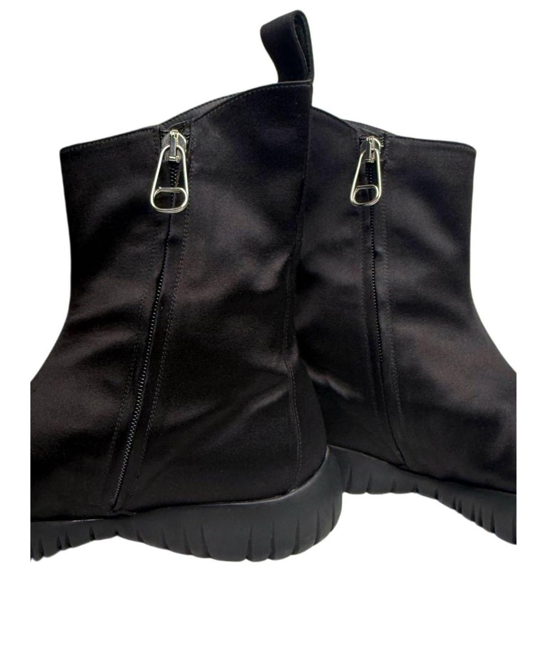 MAISON MARGIELA Черные текстильные кроссовки, фото 6