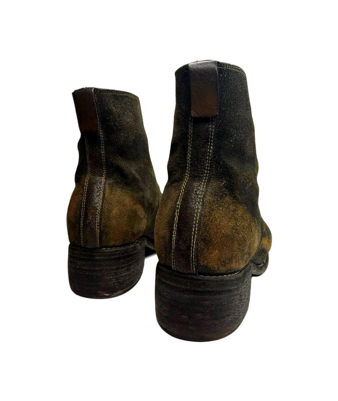 GUIDI Антрацитовые кожаные ботинки, фото 7