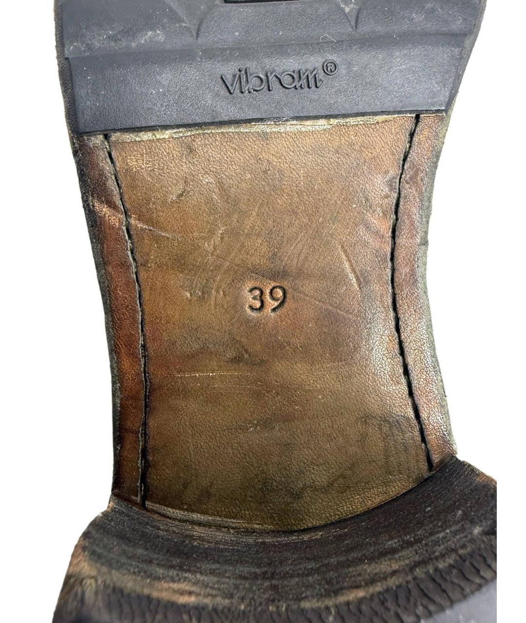 GUIDI Антрацитовые кожаные ботинки, фото 8