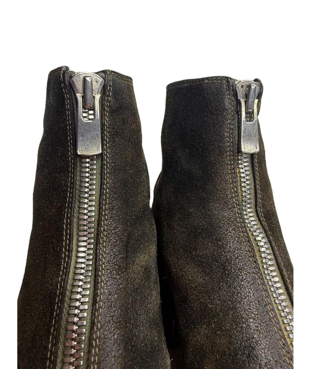 GUIDI Антрацитовые кожаные ботинки, фото 6
