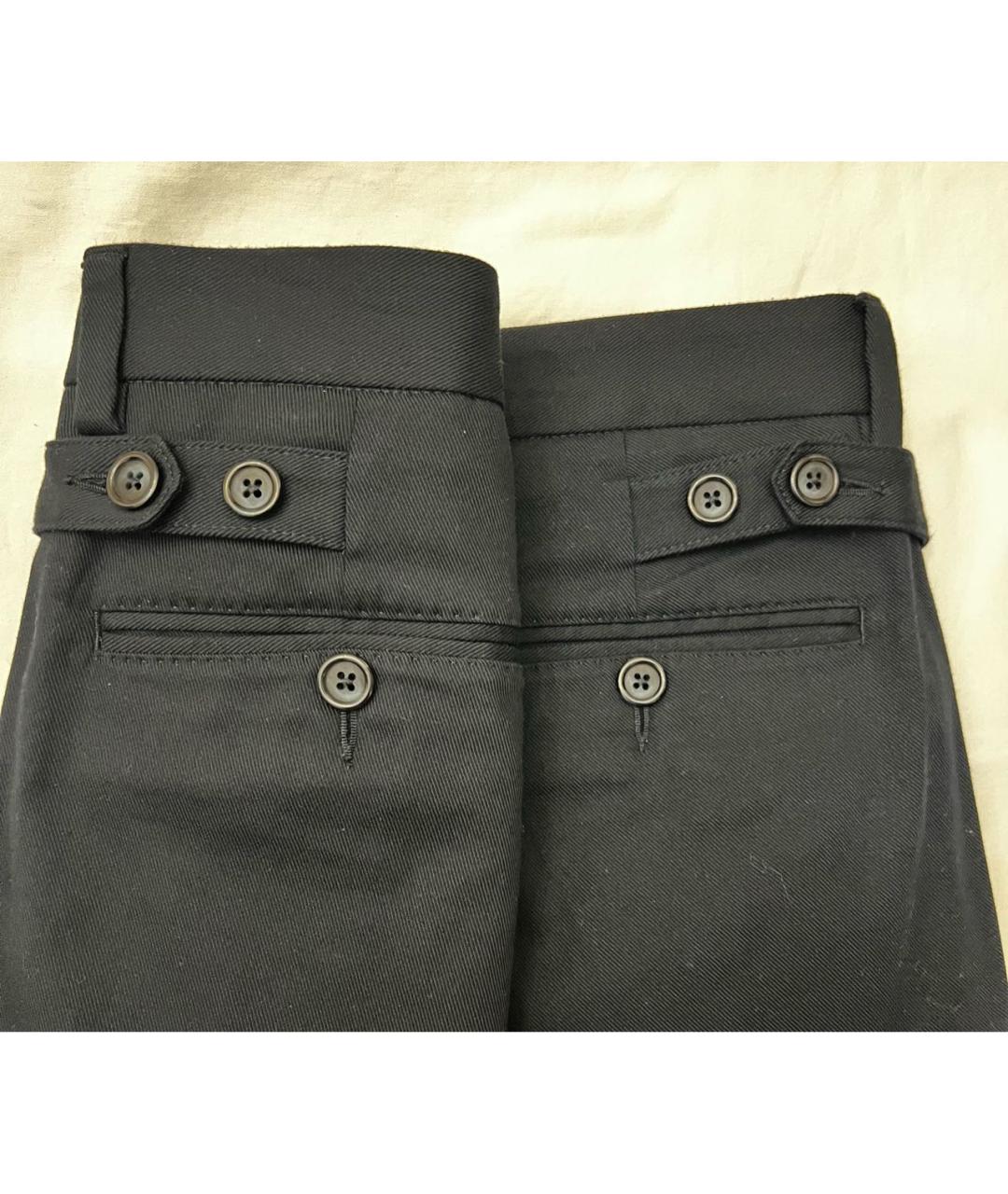 LORO PIANA Темно-синие хлопковые повседневные брюки, фото 4