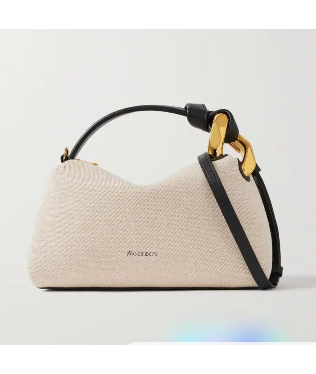 J.W.ANDERSON Бежевая тканевая сумка через плечо, фото 8