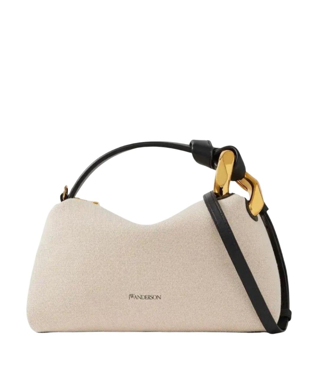 J.W.ANDERSON Бежевая тканевая сумка через плечо, фото 1