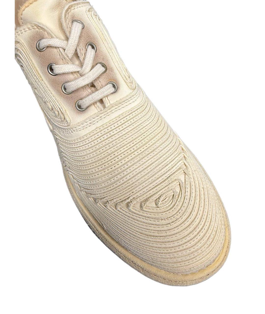 GUIDI Бежевые кожаные лоферы, фото 5