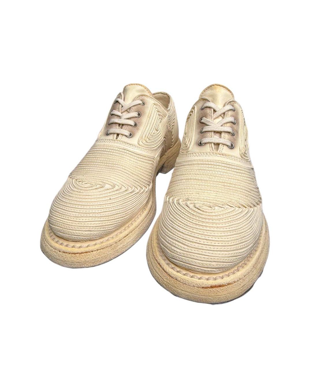 GUIDI Бежевые кожаные лоферы, фото 3